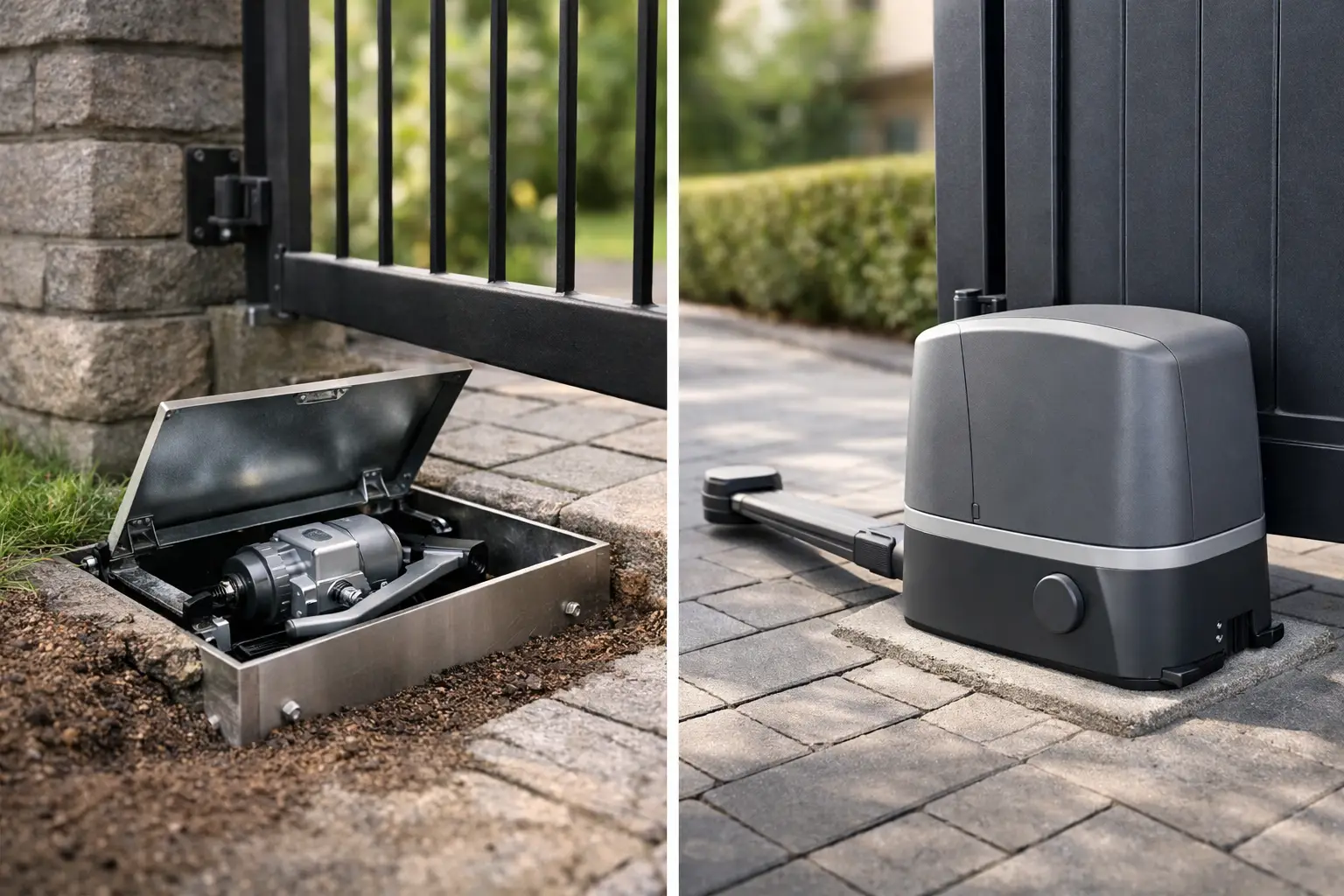 Underground vs Above Ground Gate Motors Compared